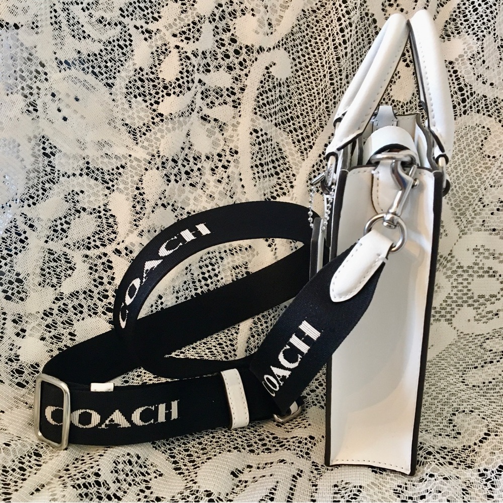 NWT Coach North South Mini Tote In Signature Canvas - Picture 12 of 14